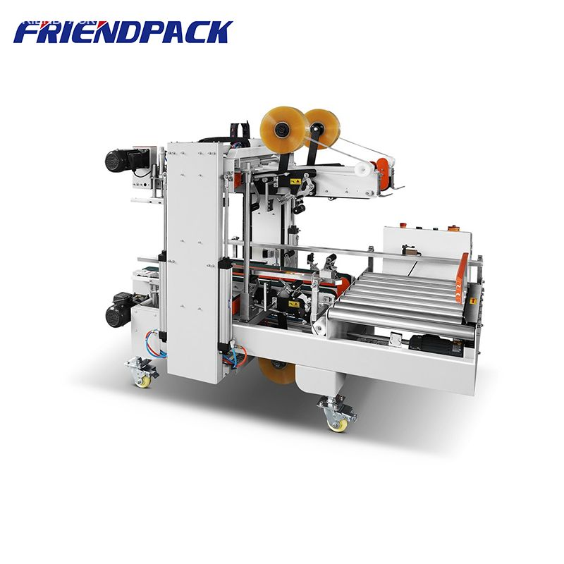 UPK-QJ700 Automatic Random Carton Edge Sealing Machine Carton Corner Sealer Beer Carton Packing Sealing Machine
