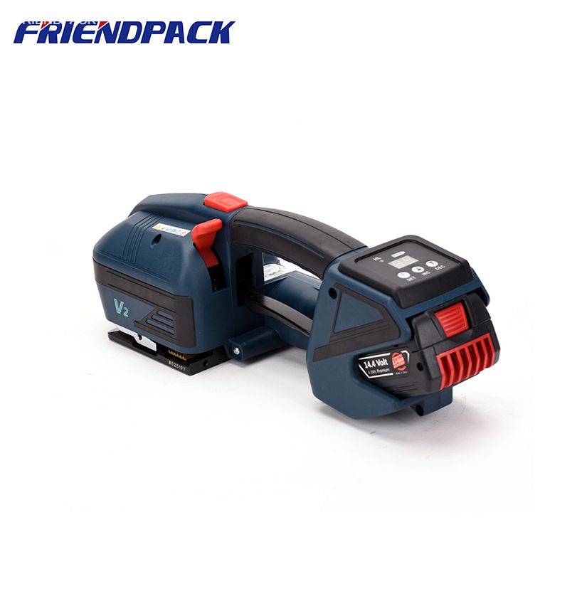 Solid Electric Strapping Machine Portable Baler for 13-16mm PP PET Straps 4000mah Battery Powered Automatic Banding Box Pallet