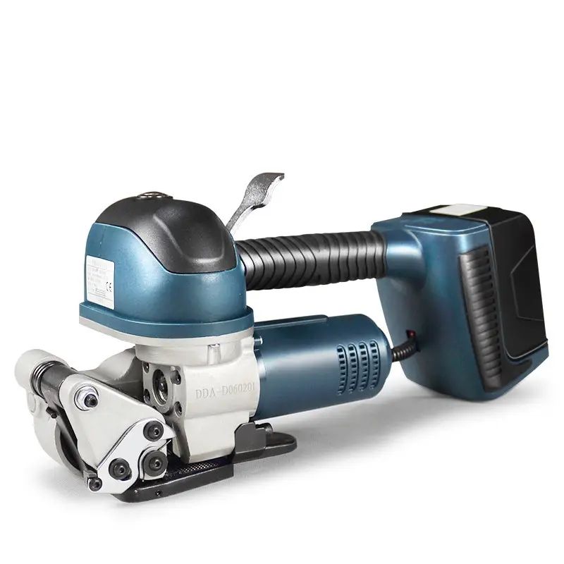 DD19A PET PP Portable Hand Electric Handheld Plastic Strapping Tool High Tensioner Strapping Banding with 2 Batteries
