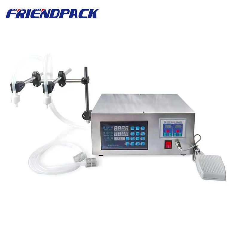GFK280 2 Nozzle Digital Liquid Filling Machine 5-3500ml Diaphragm Pump Bottle Filler With 2 head 