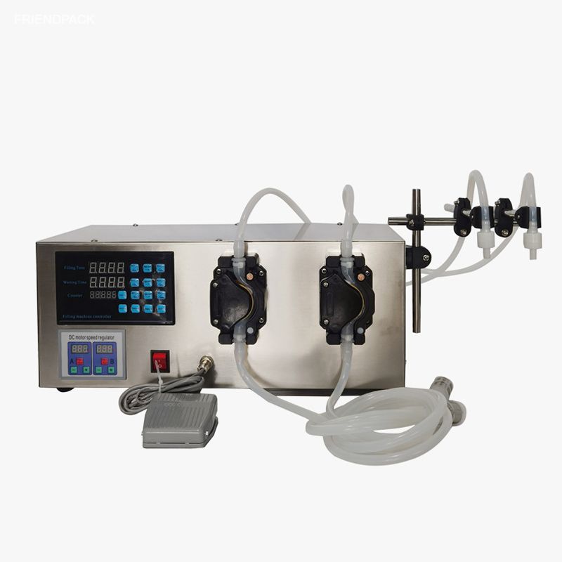 GFK680-2N 2 Nozzle Liquid Filling Machine 50-1500ML Peristaltic Pump Automatic Filling Machine With 2 Head