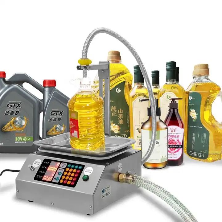 UPK-L12 12L/min Automatic Oil Weighing Filler Electric Digital Bottle Filler for Juice Cosmetic Oil Tahini Glue