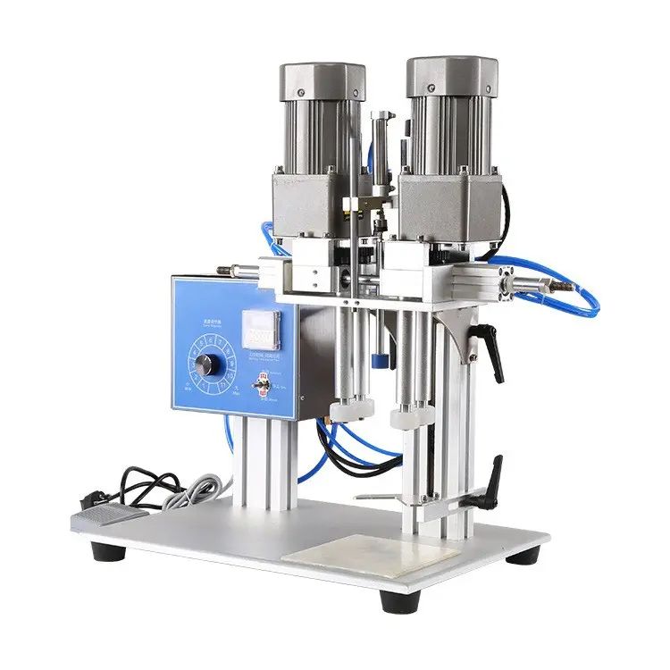 Pneumatic Screw Capping Machine Semi-Automatic Can Sealing Capper Press Machine for 20-50mm Capping Diameter