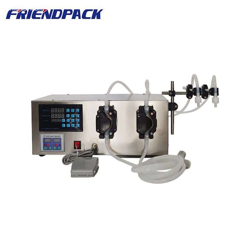 GFK680-2N 2 Nozzle Liquid Filling Machine 50-1500ML Peristaltic Pump Automatic Filling Machine With 2 Head