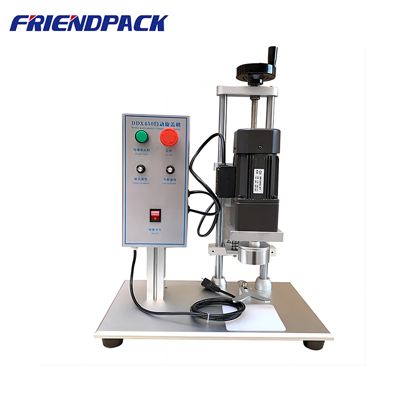 DDX-450 Semi-automatic Bottle Screw Capping Machine 10-50mm Cap Sealer for Round Bottles Water Bottle Glass Oil Barrel
