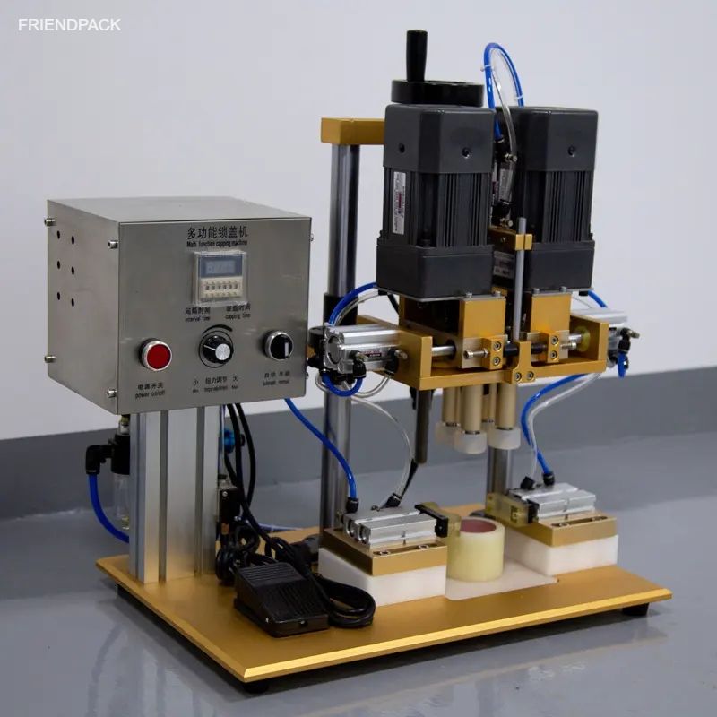 Pneumatic Screw Capping Machine Semi-Automatic Can Sealing Capper Press Machine for 20-50mm Capping Diameter