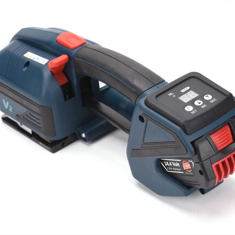Solid Electric Strapping Machine Portable Baler for 13-16mm PP PET Straps 4000mah Battery Powered Automatic Banding Box Pallet