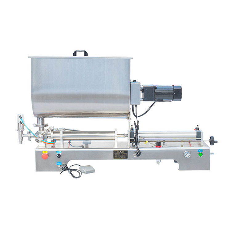 Horizontal Pneumatic Paste Mixing Filling Machine